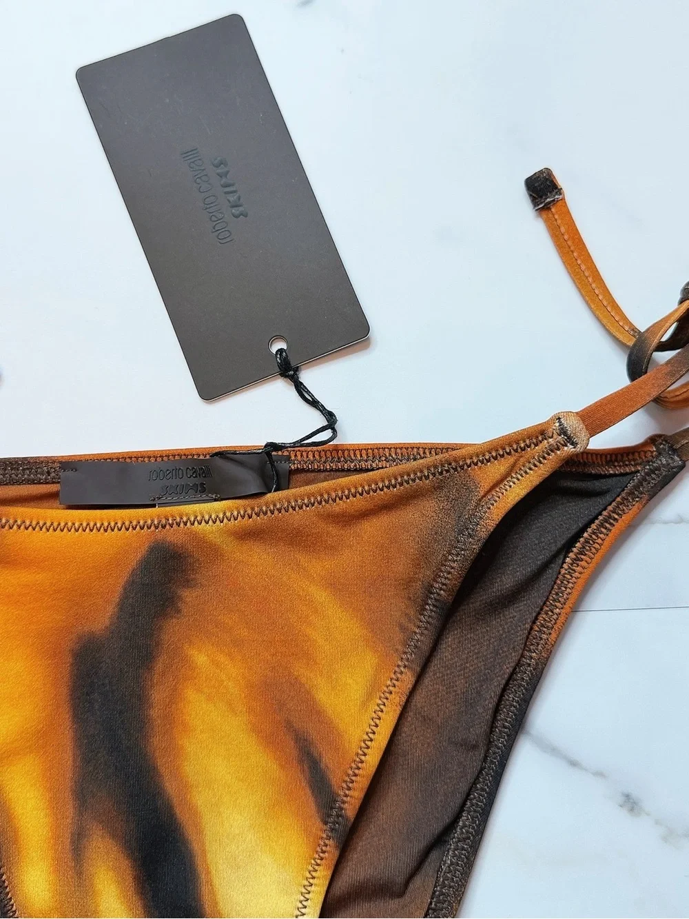NWT Skims x Roberto Cavalli Dipped Tie Bikini Bottom